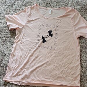 Under Armour Blush Tee with Black Logo